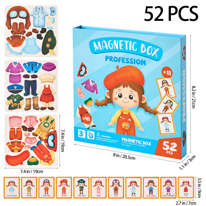 Career-Themed Magnetic Dress-Up Puzzle Toy Set