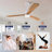 Hot Sales 60 Inch Modern Ceiling Fan With 3 Color Dimmable 3 Solide Wood Blades Remote Control Reversible DC Motor With Led Light-425115511-425115505-425115507