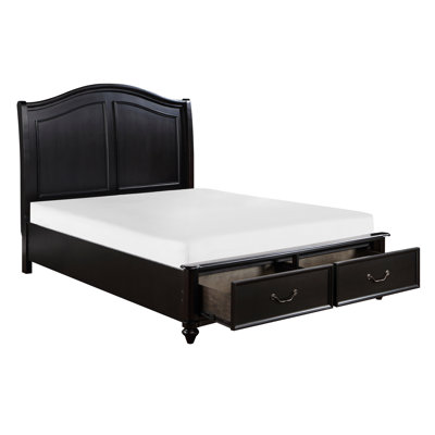 Lit plateforme traditionnel avec garde-robe de chambre à coucher brun anthracite