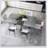 Adjustable Rectangular Dining Table With Dark Grey Top And Iron Base, Featuring A Storage Box For Convenience