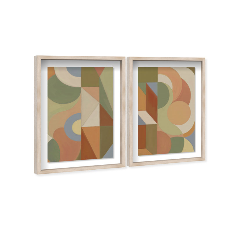 Adore You Set Set by Oliver Gal, 50"H x 34"W, Natural Oak Shadowbox