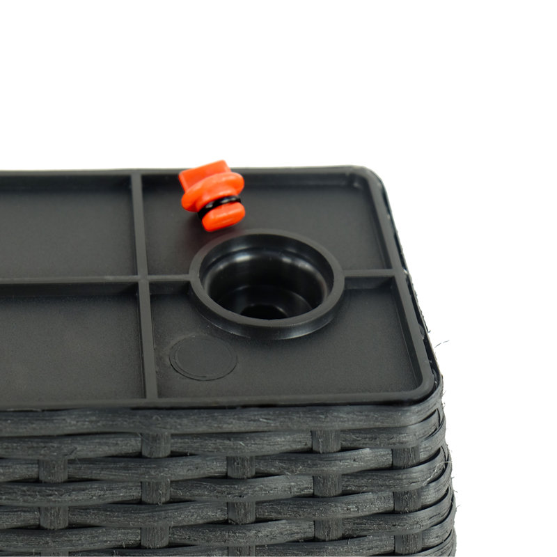 Smart Self-Watering Planter - 2 Hand Woven For Indoor And Outdoor Adds Character To Your Space Prevents Overwatering, Green