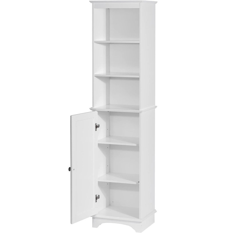 Freestanding Linen Cabinet, White