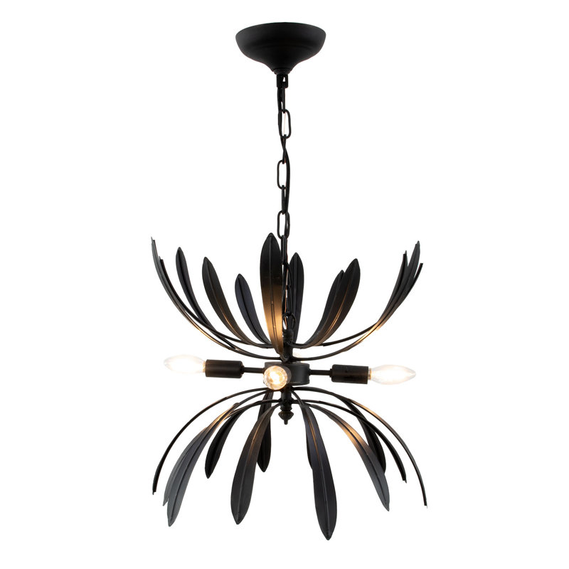 Lilly 4 - Light Chandelier, Black