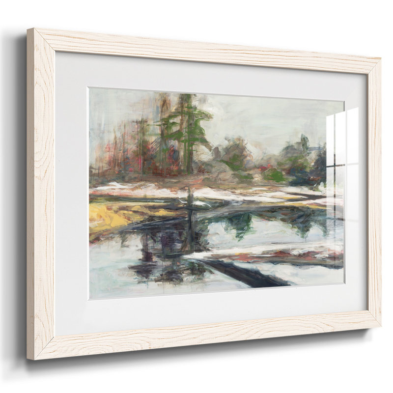 " Quiet Reflection ", 22" H x 32" W x 1.5" D, White