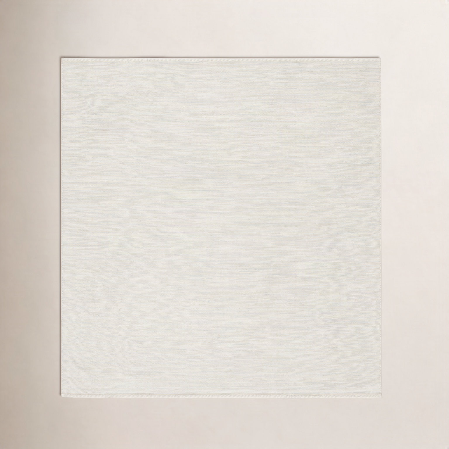 Dallis Green Ivory Handmade Cotton Rug, Square 6'