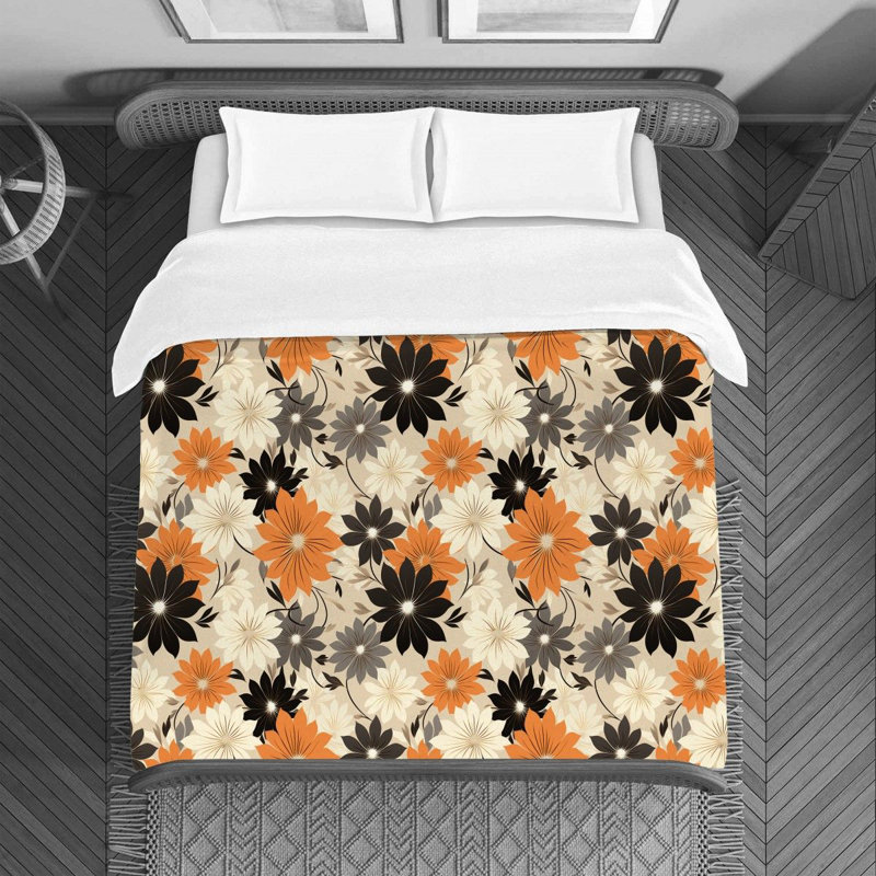 Polyester Floral Duvet Cover, Queen Duvet Cover