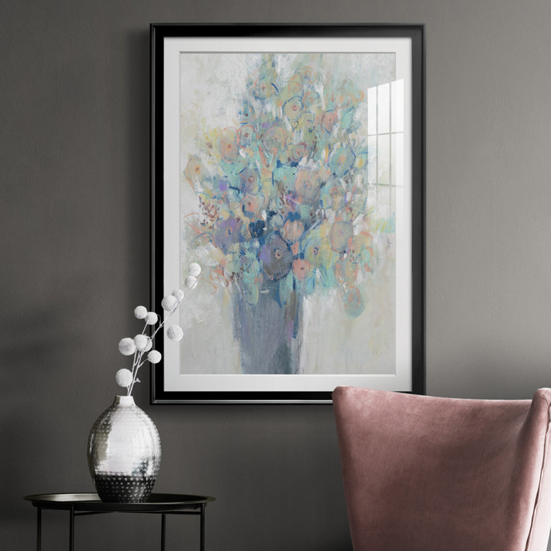 Bouquet I - reproduction de cadre photo, Noir, H 24,5 po x l 18,5 po x P 1 po