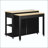 47" Kitchen Island with Extendable Dining Table, Internal Racks, and Power Outlet – Black-129895319