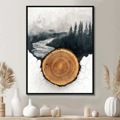 Girace Crystal Current Into The Winter Forest River III - Forest Wall Art