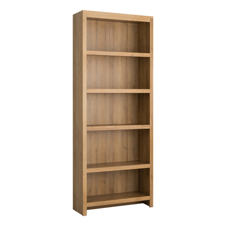 Ardicoan 31.75" W x 80" H x 12" D Bookcase, Oak