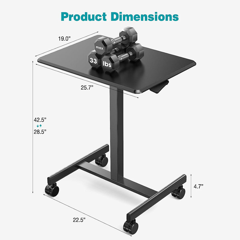 Kyoji Metal Base Computer Desk, Black