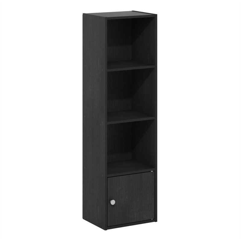 Bibliothèque standard Aagam, Noir, (4 tablettes) H 42 po x l 12 po x P 10 po