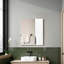 Armoire de salle de bain murale blanche avec miroir