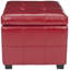 Repose-pieds carré avec rangement en similicuir de 18,3 po Graysie-9732038