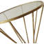 Danniell Glass Top Cross Legs End Table