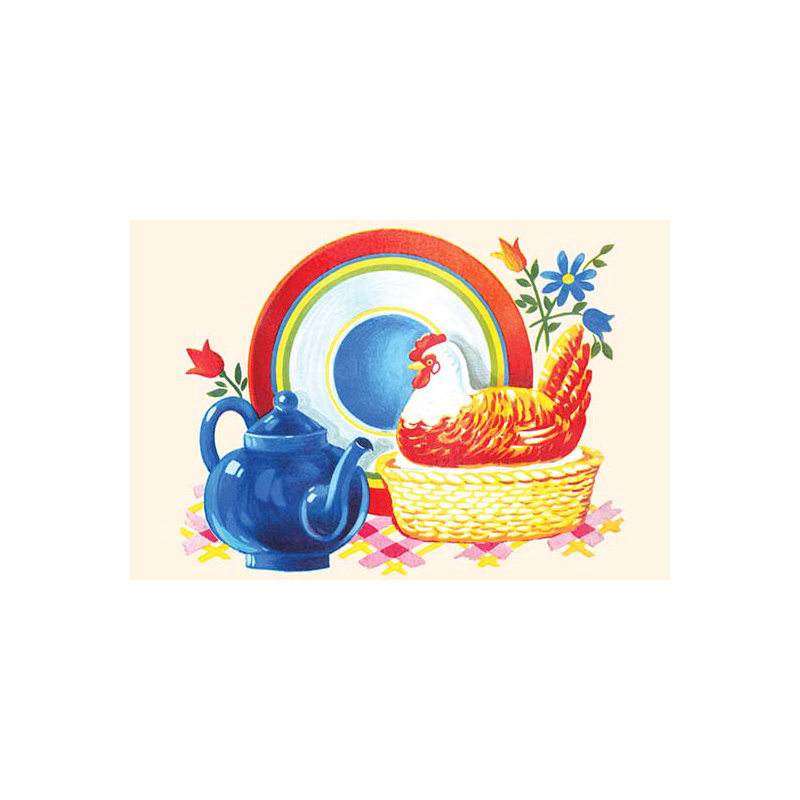 «Chicken Casserole Plat and Teapot», impression