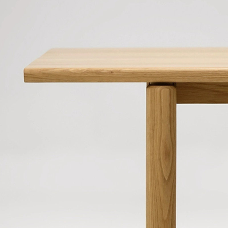Rinku Ash Solid Wood Dining Table, 31.49" W x 78.74" L