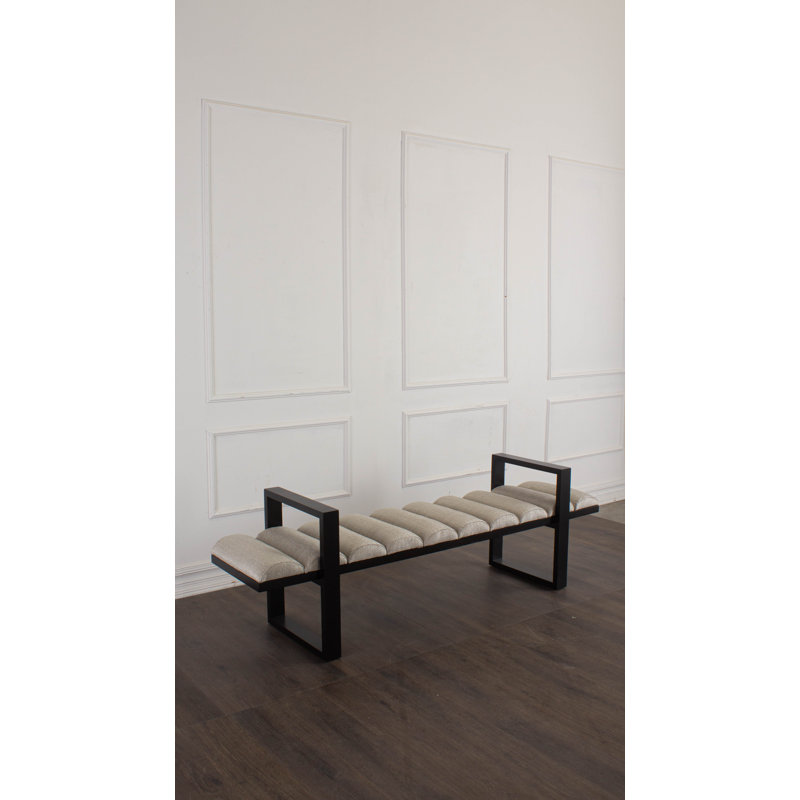 Banc en bois massif Conrad