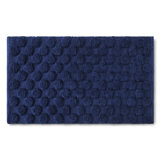 kate spade new york Dotted Woven Bath Rug, 21 in x 34 in, 100% Cotton Quick Dry French Navy Bath Mat