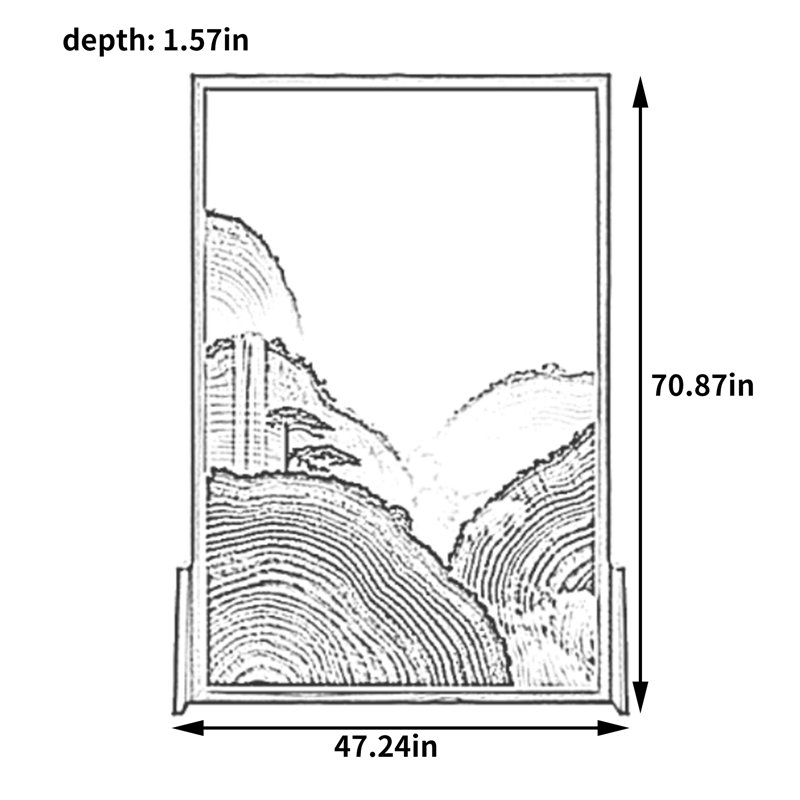 Hillebrand, 70.87" H x 47.24" W x 1.57" D