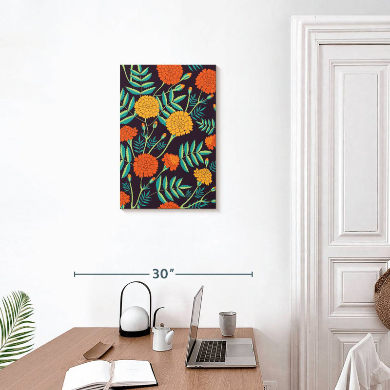Blooming Marigolds Pattern, 24" H x 16" W