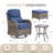 Deb 5-Piece Outdoor Conversation Set with Wicker Swivel Rocking Chairs, Ottomans & Side Table-1811363669