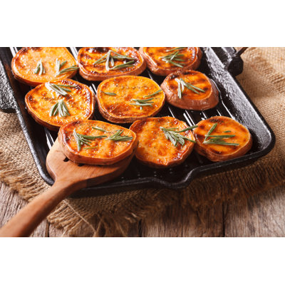 Grilled Sweet Potatoes - Wrapped Canvas Print