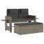 Banc de patio inclinable avec coussins Vidaxl-99049283