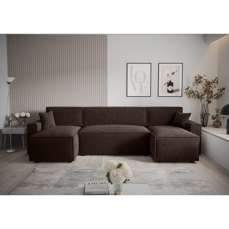 Caril 5 Seater Corner Sofa , Dark brown