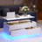 Aviad Lift Top Coffee Table with Multifunctional RGB LED Lights, Hidden Compartment and Drawers-882258395