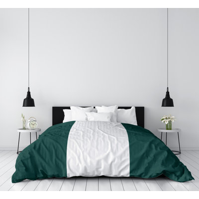 Modern & Contemporary Box Stitch Striped Comforter