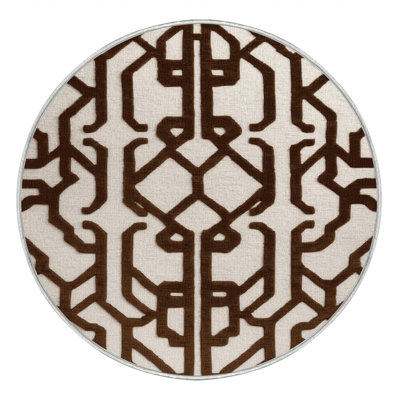 Machine Washable Trellis Beige Area Rug