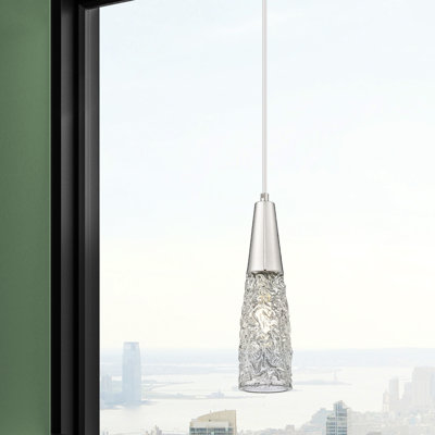 Amherst Brook - mini-luminaire suspendu à cordon de 3 po - ampoule non incluse - abat-jour transparent