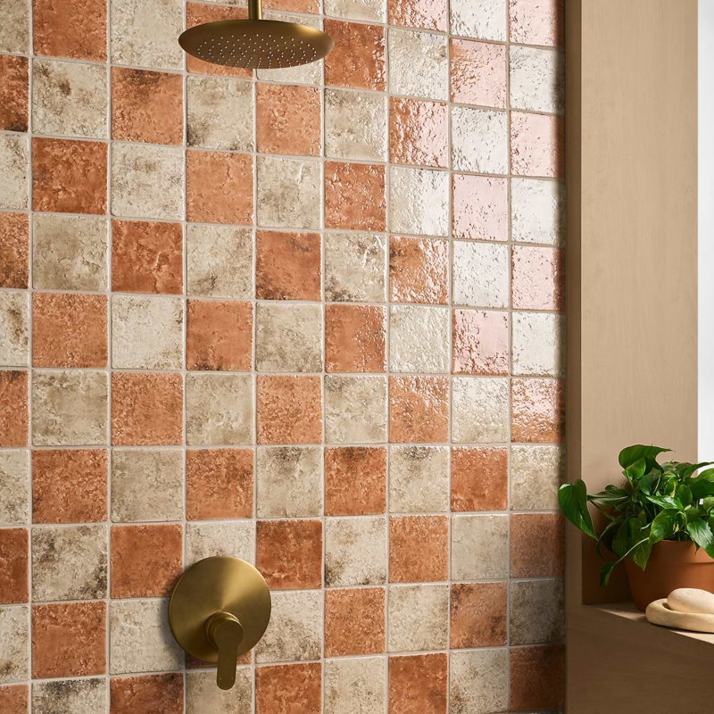 Luna 4,72 po X 4,72 po Carreau de plancher et de mur en porcelaine texturée brillante (8,96 pieds carrés / caisse)