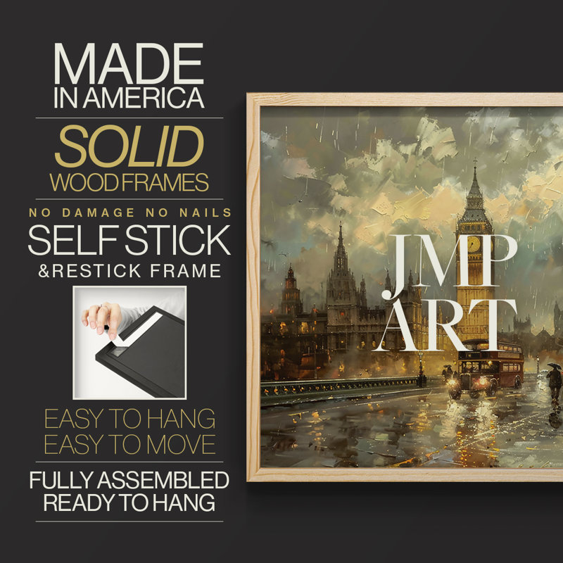 Landscape Series-CXLI -Framed Print - Restickable, Naturel, H 22 po x l 28 po