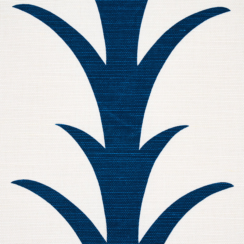 Acanthus Stripe Fabric, Navy