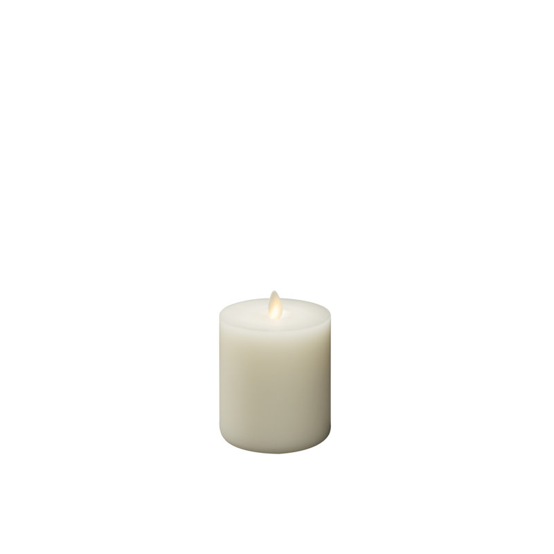 Vanilla Scented Flameless Pillar Candle, 10.1cm x 8.1cm