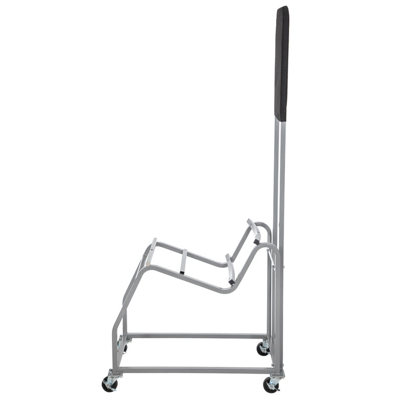 Gray Powder Coated Steel Flat Dolly with Swivel Casters