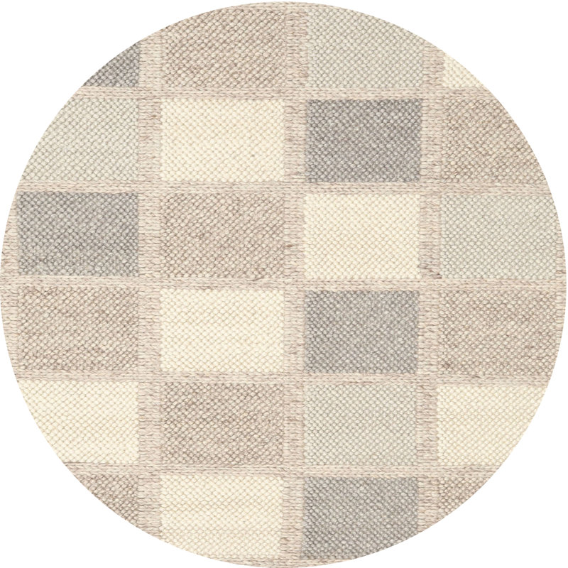 Geometric Indoor Rug, Round 5'
