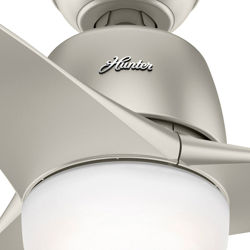 137cm Ceiling Fan with Light Kit, Mattee Nickel, Mattee Nickel