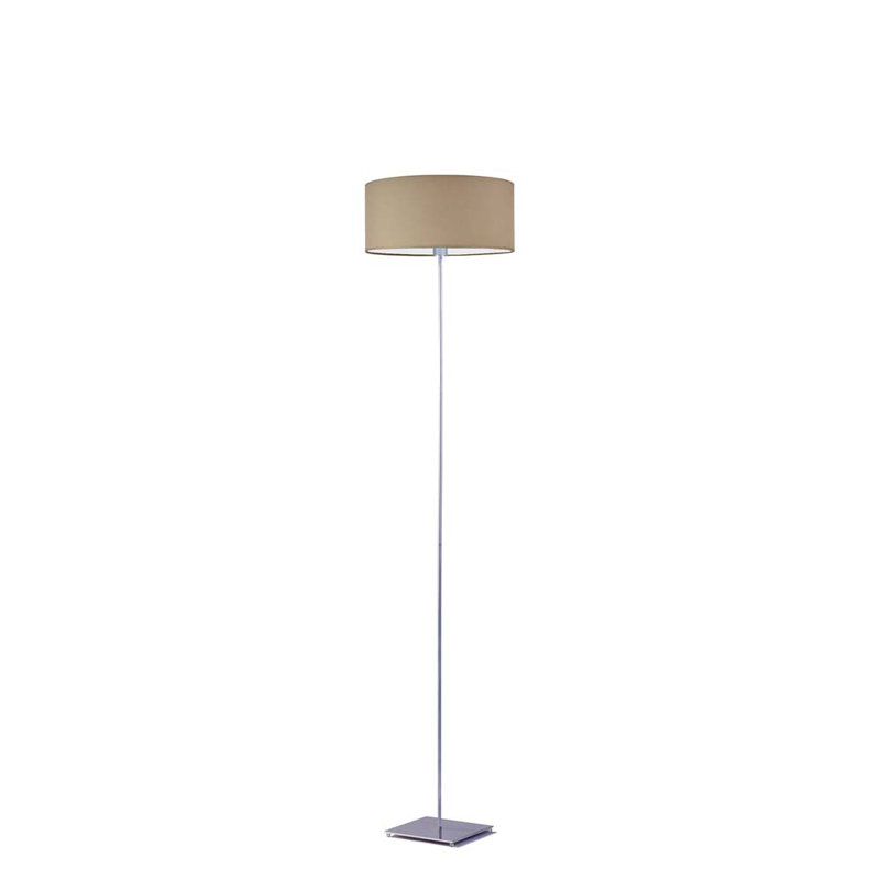 Ayania 150cm Traditional Floor Lamp, Silver, Beige