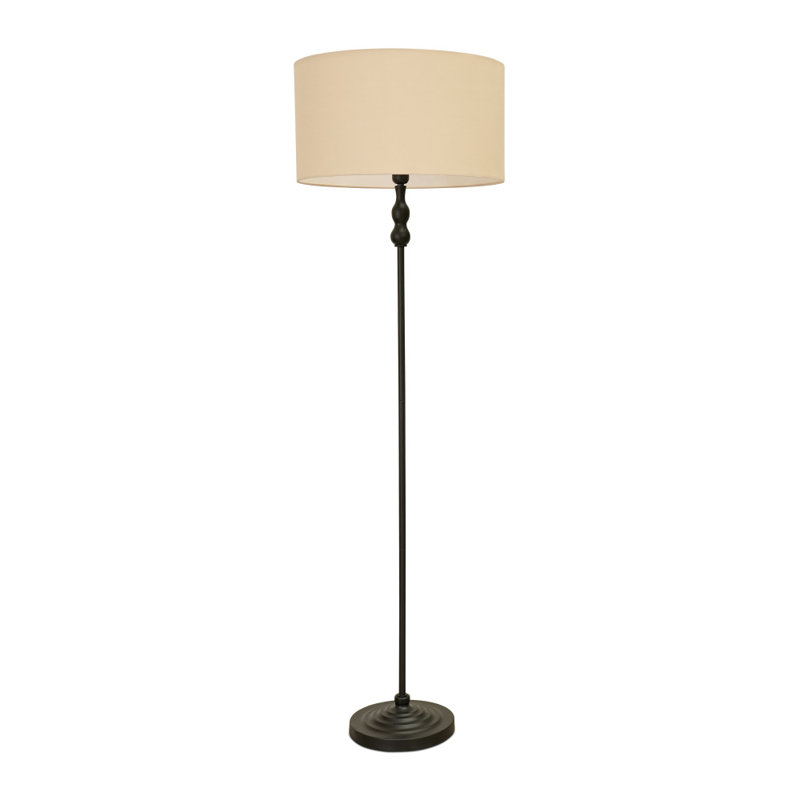 Reselva 151cm Traditional Floor Lamp, Natural, Black