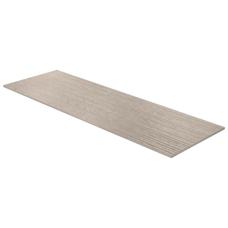 Stoneside 12x36 Textured Matte Ceramic Tile, Cream Beige