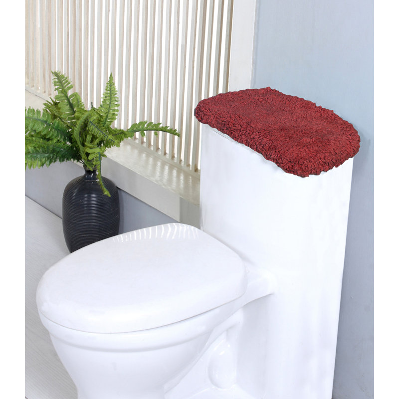 Tapis touffeté 100% coton Bublitz, très doux et lavable à la machine 10 po x 22 po, Rouge