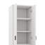 Grande armoire de rangement pour salle de bain, 2 portes et tablette réglable, solution pratique pour le rangement dans la salle de bain-1080931408