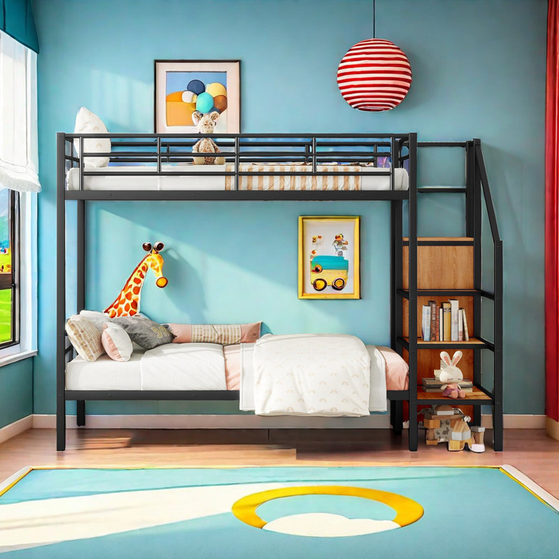 Eleuterio Kids Bunk Bed, Full Over Full, White