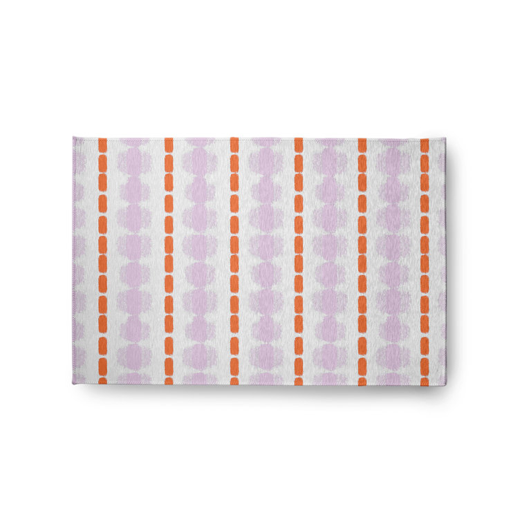 Deferiet Chenille Striped Indoor Rug