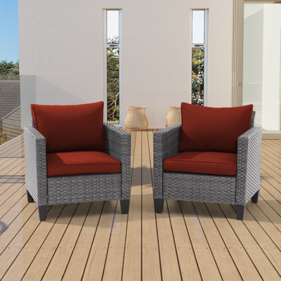 Chaise de patio avec coussins Goldwin