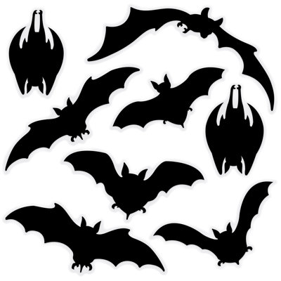 Halloween Bat Silhouette Clings